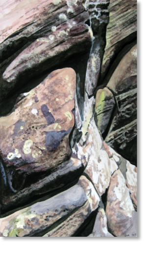 Rock Series No.50 (2007)
14 x 24 cm
watercolour & ink on paper